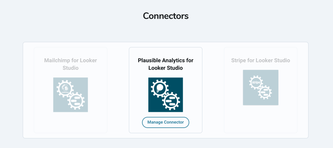 Plausible manage connector